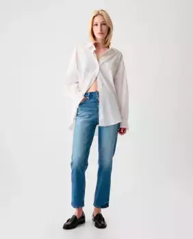 Женские прямые джинсы длиной до щиколотки Gap, цвет Azul ndigo