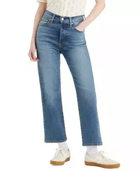 Женские прямые джинсы до щиколотки с ультравысокой посадкой Levi's, синий
