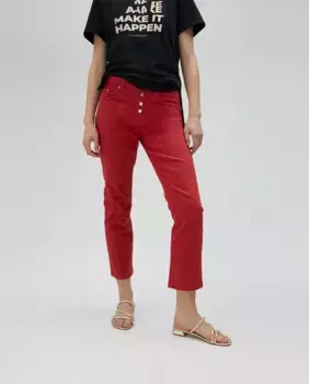 Женские прямые джинсы красного цвета Lola Casademunt, красный