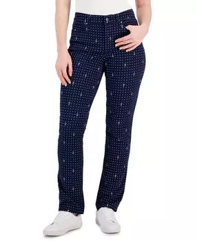 Женские прямые джинсы lexington marine-dot, созданные для macy's Charter Club, мульти