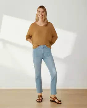 Женские прямые джинсы пуш-ап с 5 карманами Southern Cotton, синий