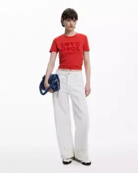 Женские прямые джинсы с карманами Desigual, белый