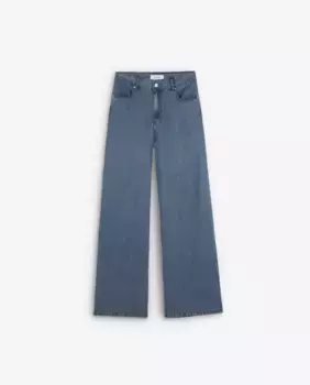 Женские прямые джинсы с карманами и застежкой на молнию и пуговицу Scalpers, синий