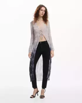 Женские прямые джинсы с карманами-карго Desigual, черный