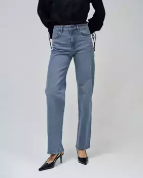 Женские прямые джинсы с высокой посадкой Salsa Jeans, серый