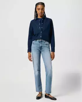 Женские прямые джинсы со средней посадкой Sunset Wrangler, синий