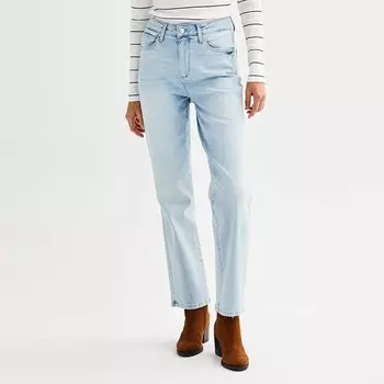 Женские прямые джинсы Sonoma Goods For Life с высокой посадкой, цвет Light Wash