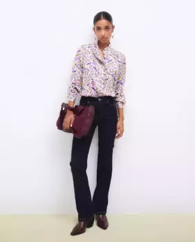 Женские прямые джинсы средней посадки Tintoretto, синий индиго