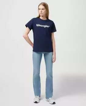 Женские прямые джинсы средней посадки Wrangler, синий