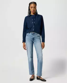 Женские прямые джинсы Sunset средней посадки Wrangler, синий