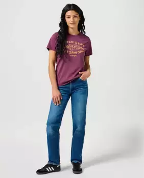 Женские прямые джинсы Sunset средней посадки Wrangler, синий