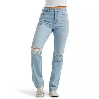 Женские прямые джинсы Wrangler с высокой посадкой, цвет Misty Blue