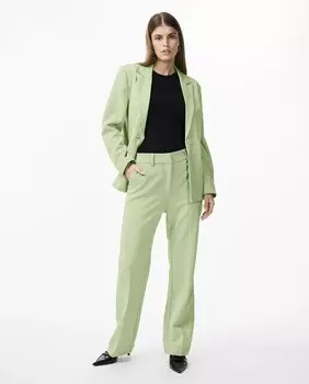 Женские прямые классические брюки Yas, зеленый