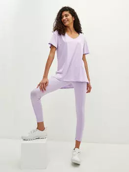 Женские прямые леггинсы с эластичной резинкой на талии LCW Casual