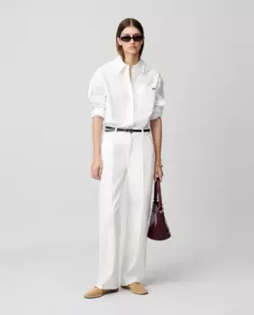 Женские прямые широкие джинсы с итальянскими карманами Claudie Pierlot, белый