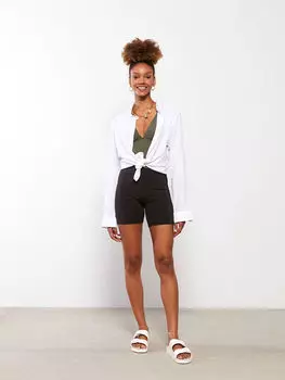 Женские прямые шорты с эластичной резинкой на талии LCW Dream