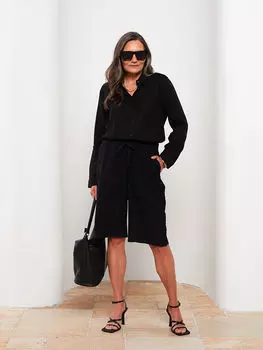 Женские прямые шорты с эластичной резинкой на талии LCW Grace