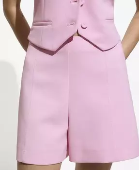 Женские прямые шорты со средней посадкой MANGO, розовый