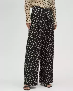 Женские прямые струящиеся брюки Lola Casademunt, черный