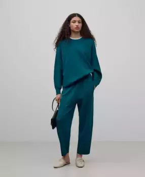 Женские прямые трикотажные брюки бананового кроя Adolfo Dominguez, зеленый