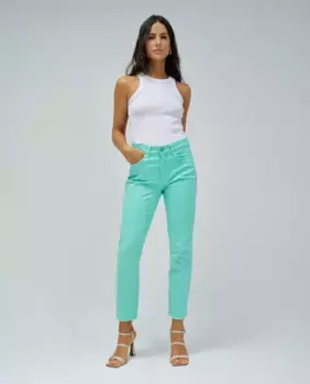 Женские прямые укороченные джинсы True Cropped Slim Salsa Jeans, светло-зеленый