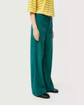 Женские прямые вельветовые брюки Compaa Fantstica, зеленый