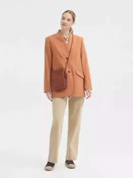 Женские прямые вельветовые брюки на эластичном поясе Nice Things, цвет Crudo