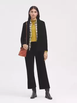 Женские прямые вельветовые брюки на эластичном поясе Nice Things, черный