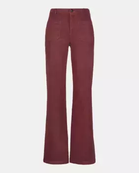 Женские прямые вельветовые брюки с клетчатыми карманами Tintoretto, цвет Ciruela