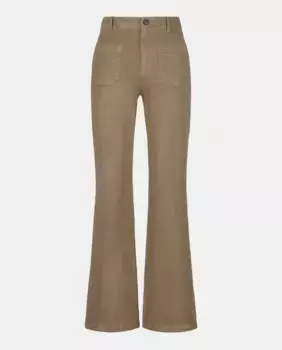 Женские прямые вельветовые брюки с клетчатыми карманами Tintoretto, цвет Tostado
