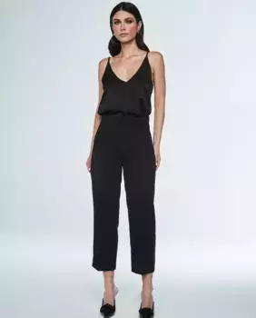 Женские прямые жаккардовые брюки до щиколотки с французским карманом & Me Unlimited, черный