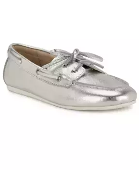 Женские яхтенные слипоны Boat Shoes Nine West, серебряный
