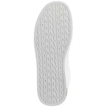 Женские ярко-белые/серебристые кроссовки на шнуровке Abeni Arch DKNY