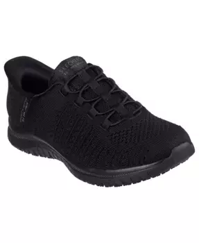 Женские рабочие слипоны с противоскользящей подошвой: Virtue - Valsea Work Sneakers от Finish Line Skechers, черный