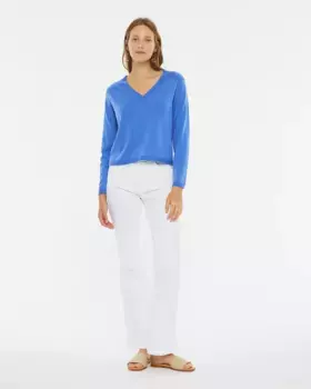 Женские расклешенные белые джинсы со средней посадкой System Action