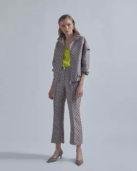 Женские расклешенные брюки длиной до щиколотки с застежкой на пуговицы Lola Casademunt, мультиколор