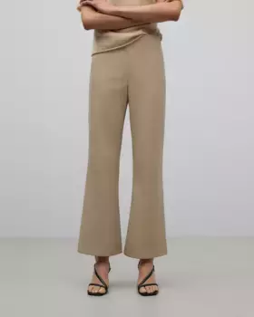 Женские расклешенные брюки-палаццо длиной до щиколотки Adolfo Dominguez, бежевый