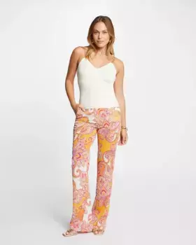 Женские расклешенные брюки с принтом Morgan, мультиколор