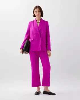 Женские расклешенные брюки с жаккардовым принтом Scalpers, фуксия