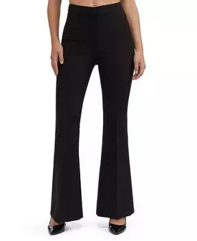 Женские расклешенные брюки строгого покроя с высокой талией Bebe, черный