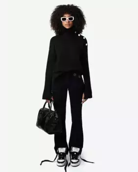 Женские расклешенные брюки Velvet Pista Zadig & Voltaire, темно-синий