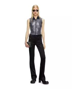 Женские расклешенные брюки в стиле боткат Diesel, черный