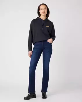 Женские расклешенные джинсы Bootcut со средней посадкой темно-синего цвета Wrangler