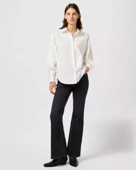 Женские расклешенные джинсы черного цвета Wrangler, черный