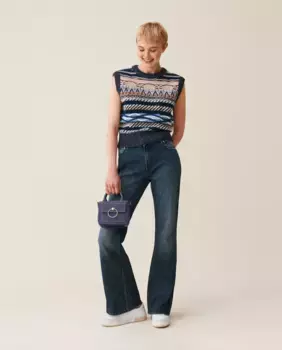 Женские расклешенные джинсы из денима Claudie Pierlot, светло-голубой