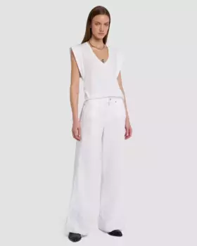 Женские расклешенные джинсы Lotta с высокой талией 7 For all mankind, белый