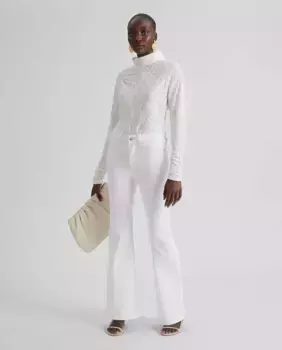 Женские расклешенные джинсы с пятью карманами Simorra, белый