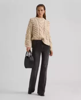 Женские расклешенные джинсы с пятью карманами Simorra, серый