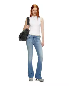 Женские расклешенные джинсы с заниженной талией Diesel, темно-синий