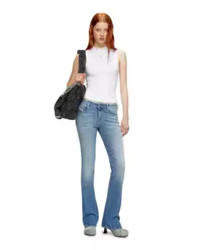 Женские расклешенные джинсы с заниженной талией и фасоном bootcut Diesel, синий